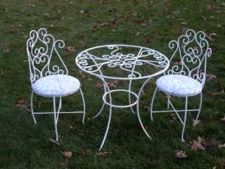Kids Table and Chairs Wrought Iron Tea Party Set New  