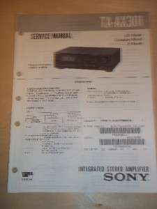 Sony Service Manual~TA AX301 Integrated Amplifier  