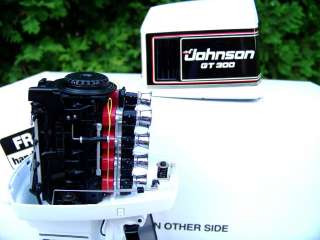   White 1 990 Alterscale Johnson V 8 GT300 Outboard Boat Motor