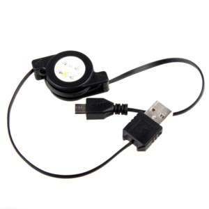 Micro USB Retractable Charger Data Cable For Kindle 3  