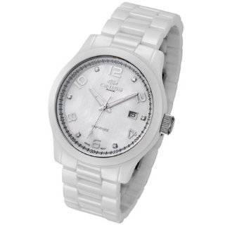  Oniss ON8011 L Womens Swiss White Ceramic 30M WR Watch 