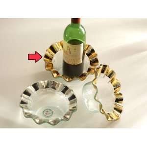 AnnieGlass Ruffle High Wine Coaster Gold 