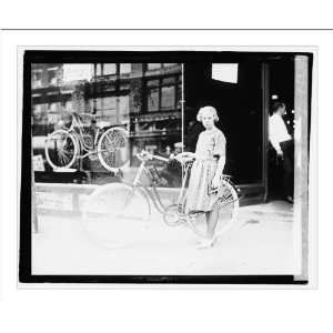 Historic Print (M) Times girl on bicycle 