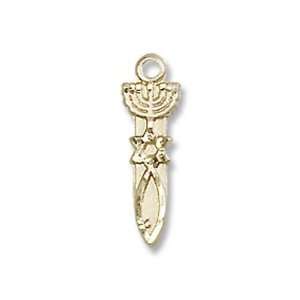  Gold Filled Menorah / Star / Fish Medal Pendant Charm with 18 Gold 