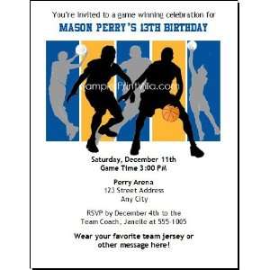  Golden State Warriors Colored Birthday Party Invitation 