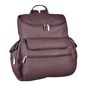 David King Leather Multi Pocket Backpack Cafe: Office 