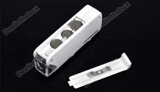    200X Magnification Zoom LED Lighted Pocket Microscope White  