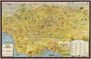 1932 Map Greater Los Angeles the wonder city of Americ  
