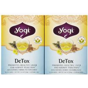 Yogi Tea Detox, Herbal Supplement, Tea Bags, 16 ct, 2 pk:  