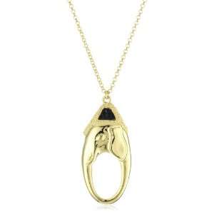  KARA by Kara Ross Elephant Pendant Necklace, Black 