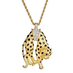  Kenneth Jay Lane   Gold Panther Necklace Jewelry