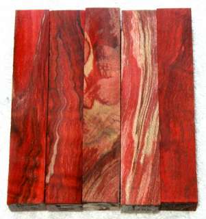 Red Stabilized Ambrosia Maple Turning Wood Pen Blanks  