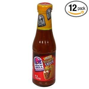 Taco Bell Restaurant Sauce, Mild, 7.5 Ounce Glass Bottles (Pack of 12)