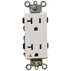   81916 20A 125V Decorator Isolated Ground Duplex Receptacle in White