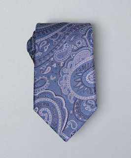 Elie Tahari purple paisley pattern silk tie