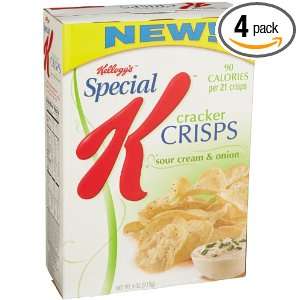 Special K Cracker Crisps, Sour Cream and Onion, 4 Ounce Boxes (Pack of 