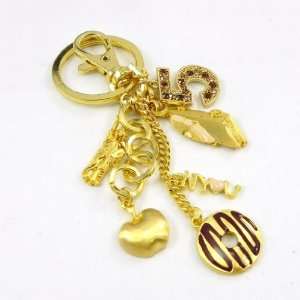  Keychains french touch New York golden amber. Jewelry