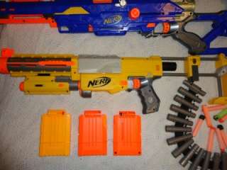 HUGE lot of (7) NERF N Strike Guns & Accessories incl. VULCAN EBF 25 