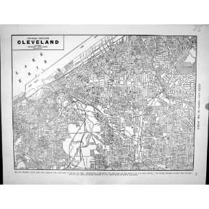  Collier Antique Map 1936 Plan Cleveland Lake Erie Cuyahoga 