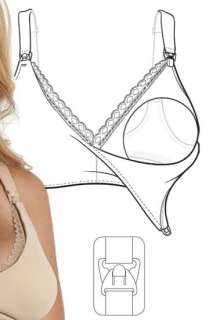 New GLAMOURMOM NURSING MPRESS Lace Trim BRA ~SEE SIZES  