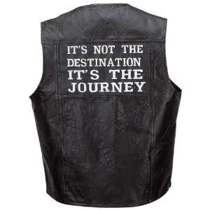  7Pc Genuine Leather Motorcycle Vest Set