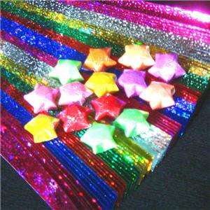 Glitter Sparkling Star Origami Paper Ribbon Free Ship  