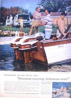 1957 JOHNSON SEA HORSE 35 OUTBOARD MOTOR   PRINT AD!  