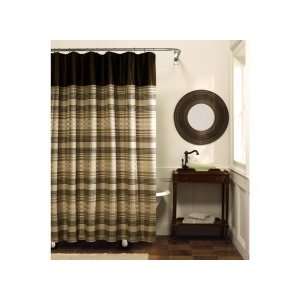  Maytex Mills Blake Fabric Shower Curtain, Chocolate