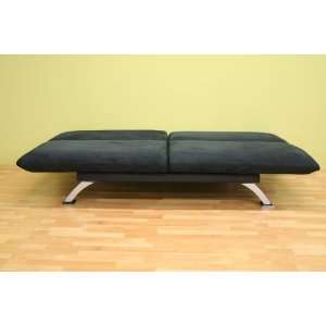  Annette Microfiber Convertible Sofa In Black