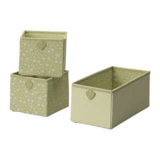 IKEA FABLER Storage Boxes, Set of 3, Green