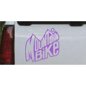 6in X 6in Purple    Mountain Bike Sports Car Window Wall Laptop Decal 