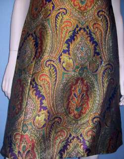 GORGEOUS VINTAGE 60s GOLD BROCADE COAT AND DRESS India Inspired 
