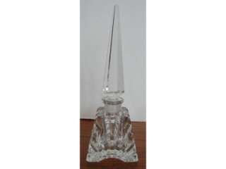 Vintage German Cut Crystal Eiffel Tower Perfume Bottle  