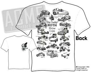 Ed Roth Show Cars Rat Fink T Shirt, Silk Screen Size MD  