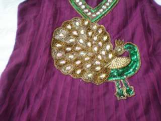   40 Peacock Embroidery Bollywood Anarkali Indian STITCHED Salwar Kameez