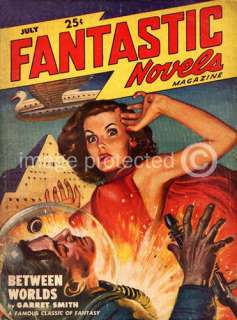 Fantastic Novels Vintage Science Fiction Fantasy Poster  