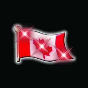  Canadian Flag Flashing Blinking Light Up Body Lights Pins 