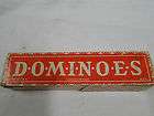VINTAGE DOMINOES USA BLACK WHITE TOY PUZZLE BOX GAME CO