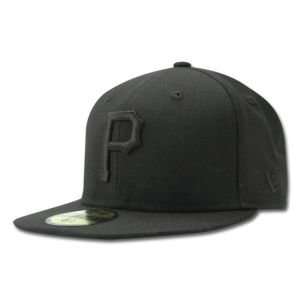  Pittsburgh Pirates Youth Black on Black Hat Sports 