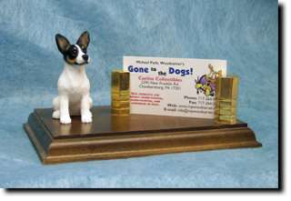 Rat Terrier K9 Dog Breed Card Holder or Desk Set.Home Decor Dog 