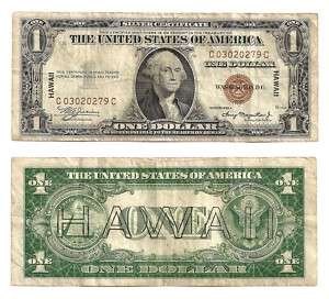 1935 $1 One Silver Certificate HAWAII Dollar F+  