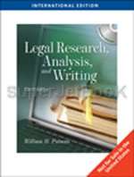 Legal Research, Analysis and Writing by William H. Putman 1428304428 
