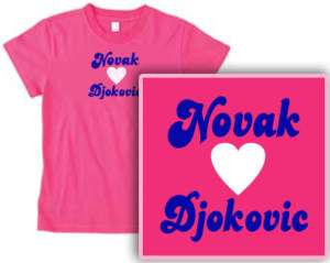NOVAK (heart) DJOKOVIC Womens Tennis Champion T SHIRT  