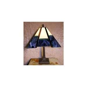   of Tiffany   T12M105  Tiffany style Purple Mission style Table Lamp