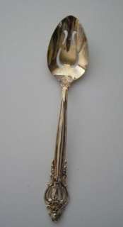 International EMPRESS Silverplate Pierced Serving Spoon / Tablespoon 