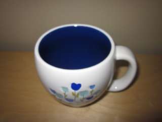 STARBUCKS 2007 Blue Tulip Ceramic Coffee MUG Perfect!  
