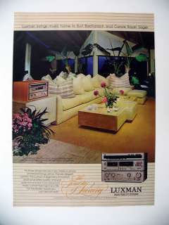 Luxman Stereo System Burt Bacharach Home 1984 print Ad  