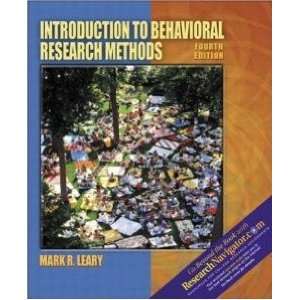  Introduction to Behavioral Research Methods   4th edition Books