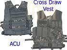 Black Tactical Vest with Cross Draw Holster (left hand)