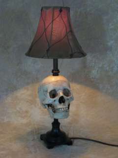 Skull Desk Lamp, Halloween Prop, Human Skulls NEW  